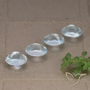 Gemme di Topazio Celeste naturale da 4.59 ct, Ovale, VVS-VS