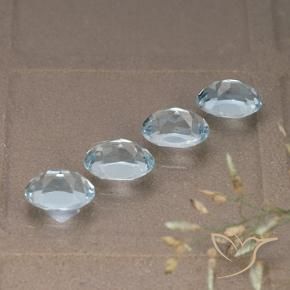 Gemme di Topazio Celeste naturale da 4.47 ct, Ovale, VVS-VS