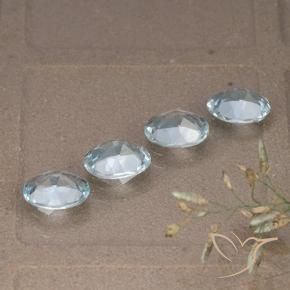 Gemme di Topazio Celeste naturale da 3.59 ct, Ovale, VVS-VS