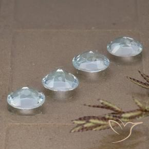 Gemme di Topazio Celeste naturale da 4.44 ct, Ovale, VVS-VS