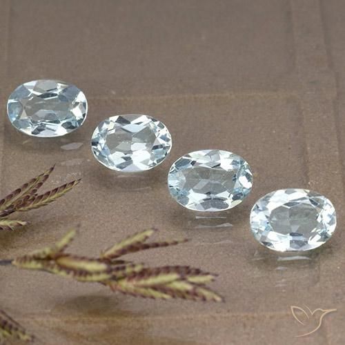 Gemme di Topazio Celeste naturale da 4.01 ct, Ovale, VVS-VS