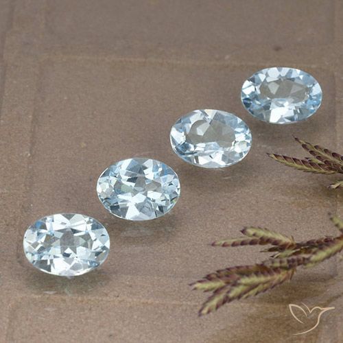 3.62ctw Naturale Celeste Topazio, Ovale, VVS-VS