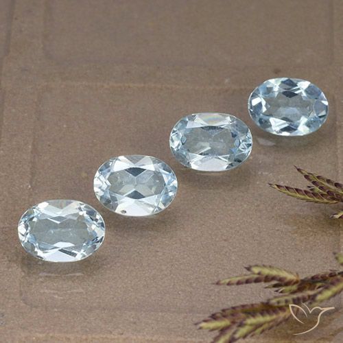 3.84ctw Naturale Celeste Topazio, Ovale, VVS-VS