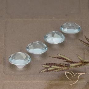 Gemme di Topazio Celeste naturale da 4.43 ct, Ovale, VVS-VS