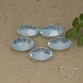 Gemme di Topazio Celeste naturale da 4.52 ct, Ovale, VVS-VS
