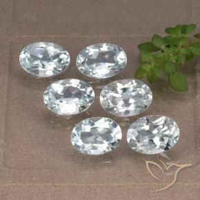 Gemme di Topazio Celeste naturale da 5.44 ct, Ovale, VVS-VS