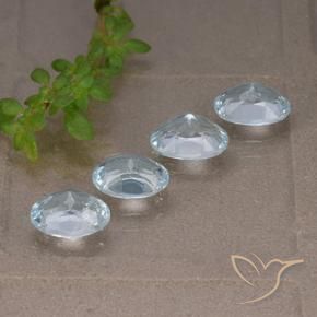 Gemme di Topazio Celeste naturale da 4.19 ct, Ovale, VVS-VS