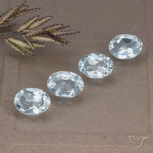 3.96ctw Naturale Celeste Topazio, Ovale, VVS-VS