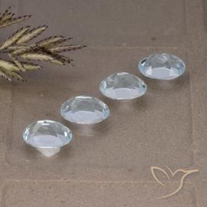 Gemme di Topazio Celeste naturale da 4.12 ct, Ovale, VVS-VS