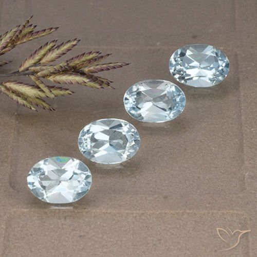 4.38ctw Naturale Celeste Topazio, Ovale, VVS-VS