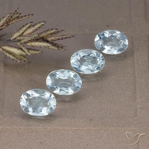 3.53ctw Naturale Celeste Topazio, Ovale, VVS-VS
