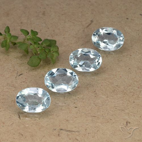 3.98ctw Naturale Celeste Topazio, Ovale, VVS-VS