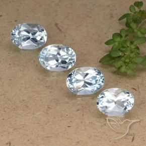Gemme di Topazio Celeste naturale da 4.51 ct, Ovale, VVS-VS