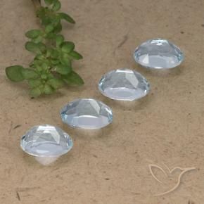 Gemme di Topazio Celeste naturale da 4.51 ct, Ovale, VVS-VS