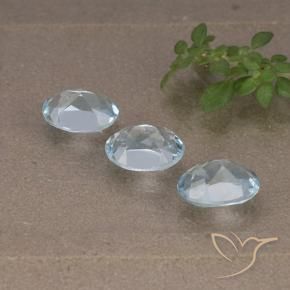 Gemme di Topazio Celeste naturale da 2.54 ct, Ovale, VS