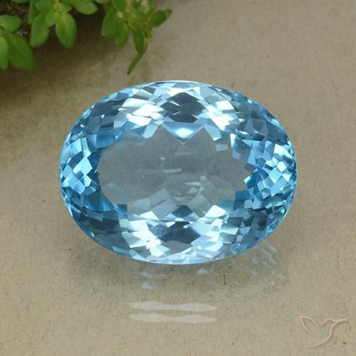 Topazio Blu svizzero naturale da 35.73 ct, Ovale, VVS