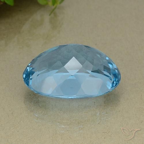Topazio Blu svizzero naturale da 35.73 ct, Ovale, VVS