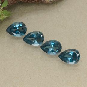 Topazio naturale blu da 3,07 ct, taglio a pera, VVS-VS