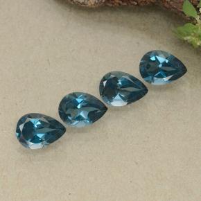 Topazio naturale blu da 3,07 ct, taglio a pera, VVS-VS