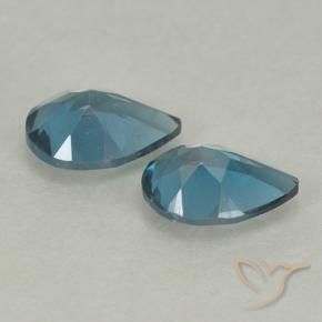 Gemme di Topazio Blu London naturale da 1.47 ct, Forma a pera, VVS-VS