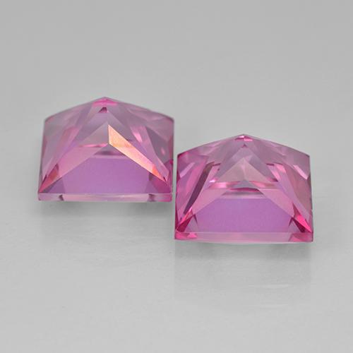 Gemme di Topazio Magenta intenso naturale da 12.88 ct, Quadrato, VVS-VS
