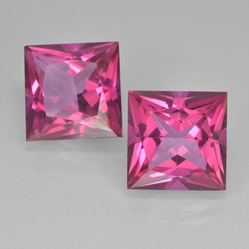 12.53ctw Naturale Rosa hot Topazio, Quadrato, VVS-VS