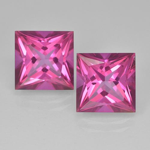 12.52ctw Naturale Rosa scuro Topazio, Quadrato, VVS-VS