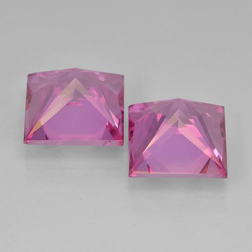 Gemme di Topazio Rosa scuro naturale da 12.52 ct, Quadrato, VVS-VS