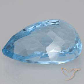 Topazio Blu svizzero naturale da 28.27 ct, Forma a pera, VVS