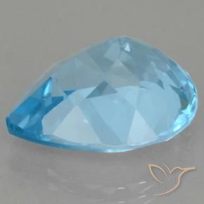 Topazio naturale blu da 13,09 ct, taglio a pera, VVS-VS