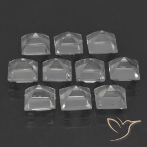 Gemme di Topazio Bianco trasparente naturale da 8.36 ct, Quadrato, VS