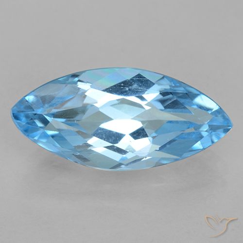 3.63ct Naturale Blu svizzero Topazio, Taglio marquise, VVS