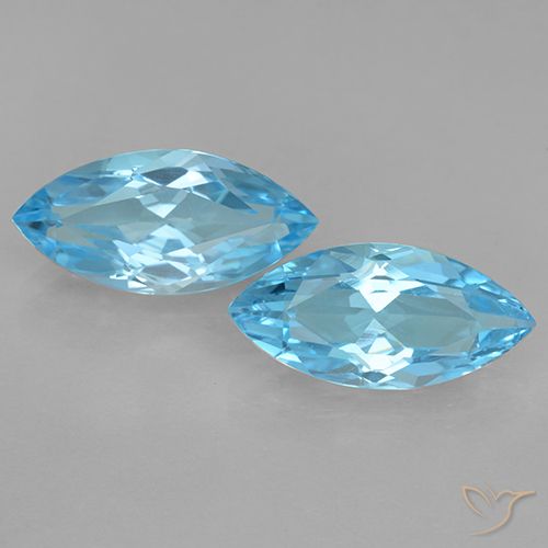 7.58ctw Naturale Blu svizzero Topazio, Taglio marquise, VVS-VS
