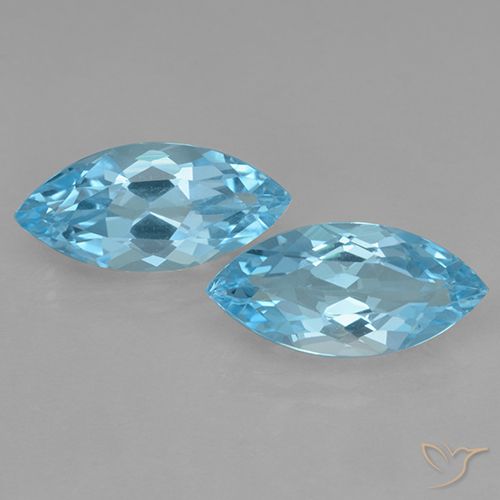 7.17ctw Naturale Blu svizzero Topazio, Taglio marquise, VVS-VS
