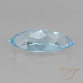 Topazio Celeste naturale da 3.93 ct, Taglio marquise, VVS