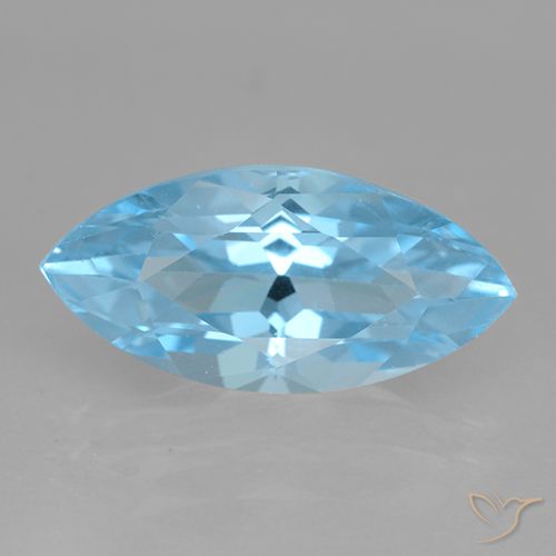 4.17ct Naturale Blu svizzero Topazio, Taglio marquise, VS