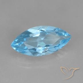 Topazio Celeste naturale da 3.51 ct, Taglio marquise, VVS-VS