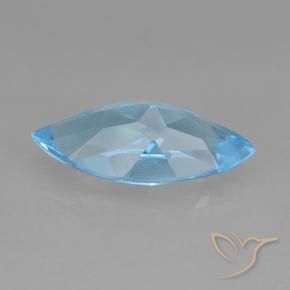 Topazio Celeste naturale da 3.51 ct, Taglio marquise, VVS-VS