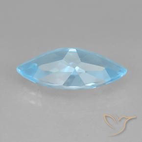 Topazio Celeste naturale da 3.75 ct, Taglio marquise, VVS-VS