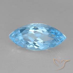Topazio Celeste naturale da 3.70 ct, Taglio marquise, VVS