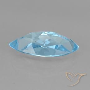 Topazio Celeste naturale da 3.70 ct, Taglio marquise, VVS