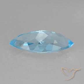 Topazio Blu svizzero naturale da 3.47 ct, Taglio marquise, VVS
