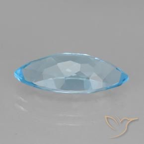 Topazio Celeste naturale da 3.82 ct, Taglio marquise, VVS-VS