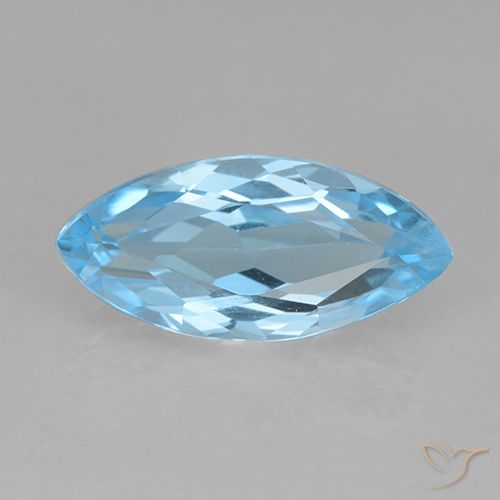 Topazio Blu svizzero naturale da 3.54 ct, Taglio marquise, VVS-VS