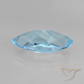 Topazio Celeste naturale da 4.01 ct, Taglio marquise, VVS-VS