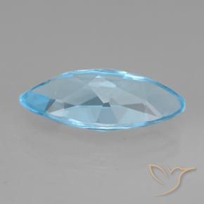 Topazio Celeste naturale da 4.07 ct, Taglio marquise, VVS-VS