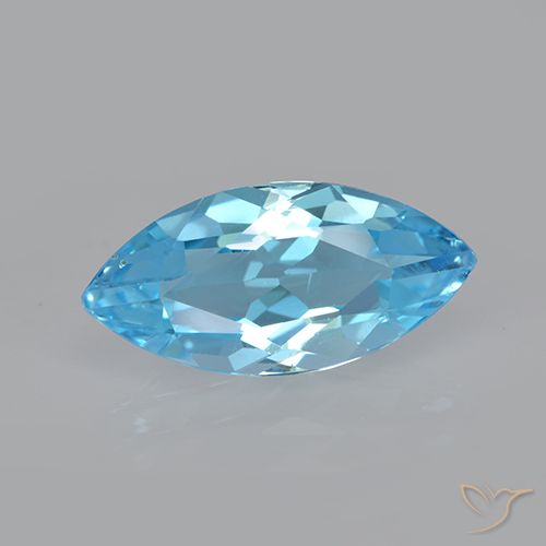3.75ct Naturale Blu svizzero Topazio, Taglio marquise, VVS