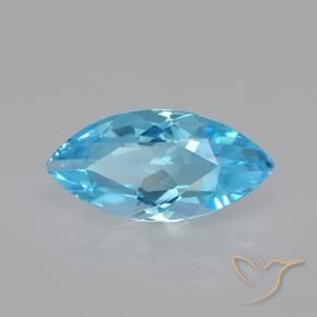 Topazio Blu svizzero naturale da 3.75 ct, Taglio marquise, VVS