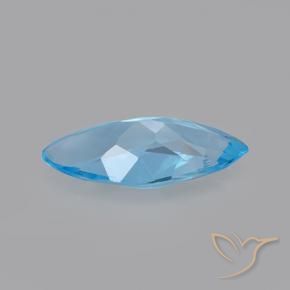Topazio Blu svizzero naturale da 3.19 ct, Taglio marquise, VVS-VS