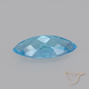 Topazio Blu svizzero naturale da 3.67 ct, Taglio marquise, VVS